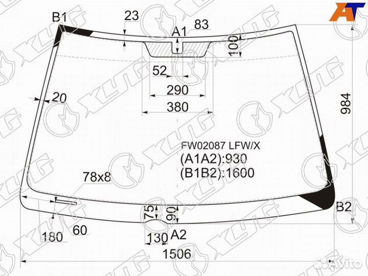 Лобовое стекло lexus RX300 98-03 XYG
