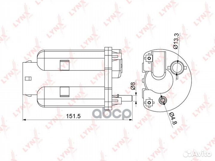 Фильтр топливный LF1074M lynxauto