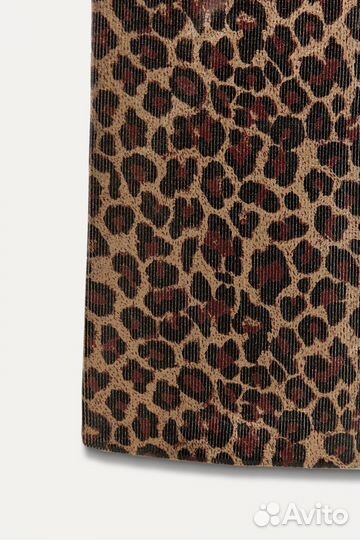 Вязаное платье фольгированное animal print Zara