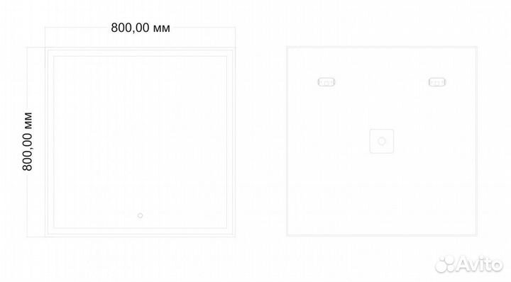 Зеркало с подсветкой ART&MAX ZOE AM-Zoe-800-800-D