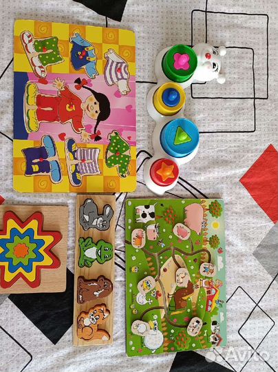 Развивающие деревянные игрушки для малышей