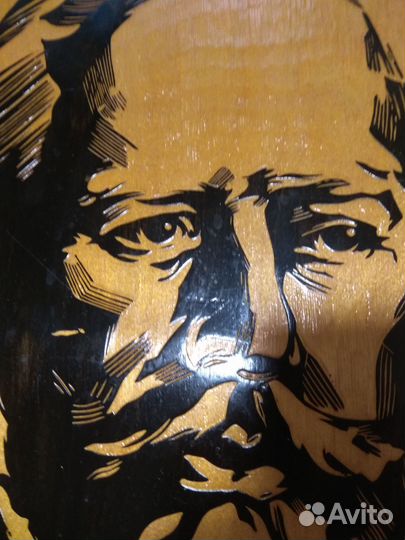 Картина винтаж резьба Чайковский