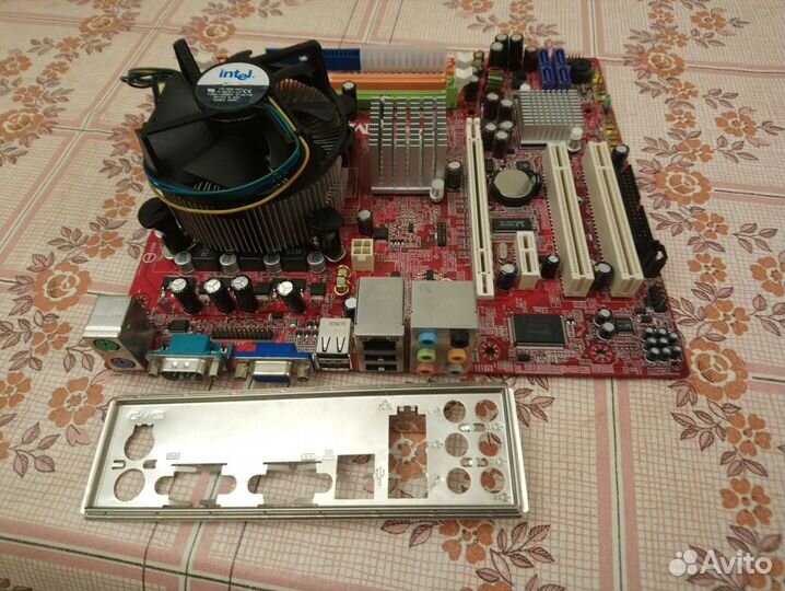 Материнская плата + процессор +кулер+память