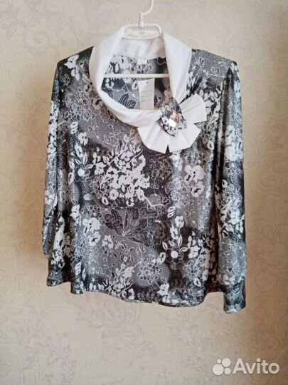 Блуза женская серебро р. 48