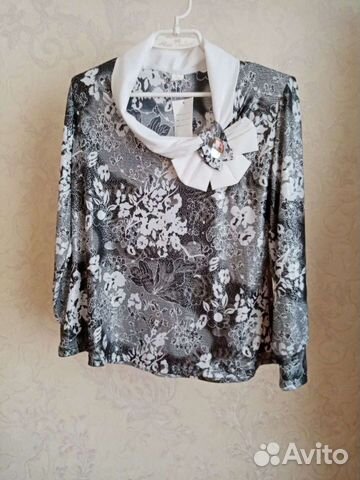 Блуза женская серебро р. 48