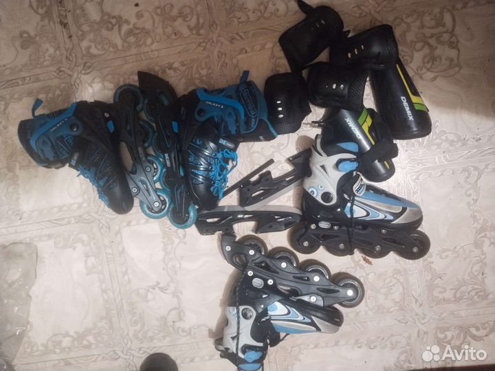 Коньки+ролики 2 в 1