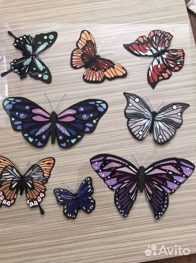 3D наклейки на стену. Декор наклейки Бабочка