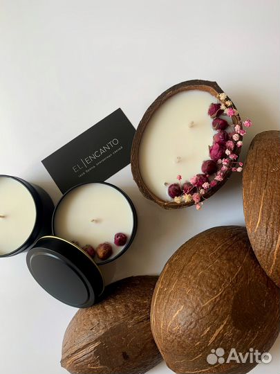 Свеча в кокосе