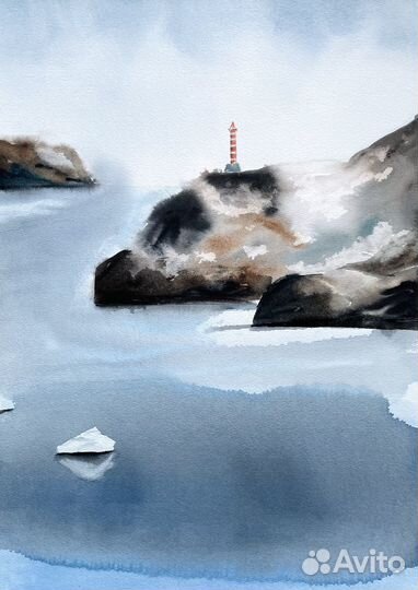Интерьерная картина большая. Маяк