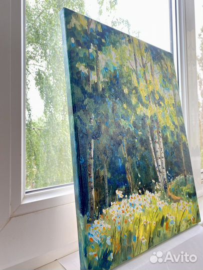 Картина маслом 40на 30, Свежесть июля