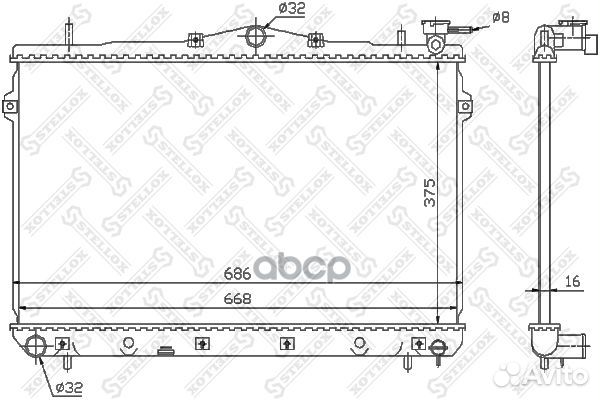 10-25304-SX радиатор системы охлаждения МКПП H