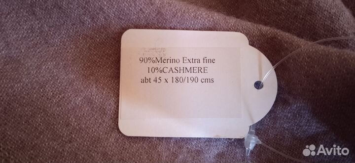 Палантин шарф меринос кашемир Италия новый
