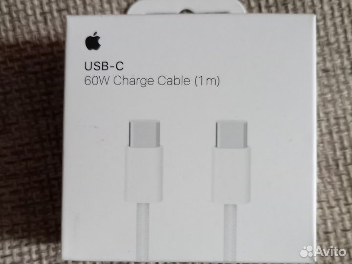 Кабель для iPhone 15, USB-C to USB-C, 60W