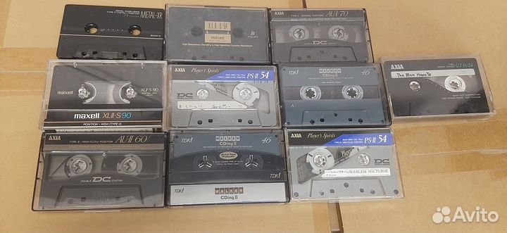 Аудиокассеты япония 100 штук TDK maxell sony б/у