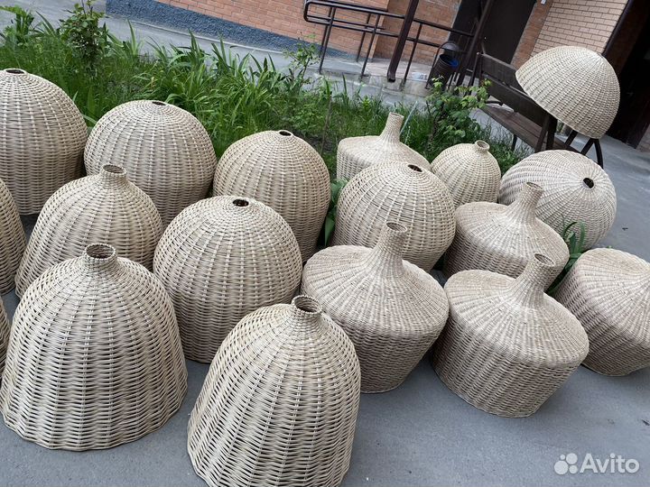 Абажуры плетённые