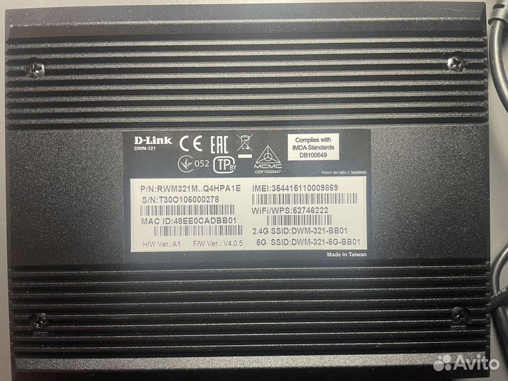 Точка доступа Wi-Fi D-Link DWM-321