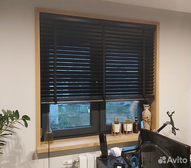 Деревянные горизонтальные жалюзи 25мм, 50мм