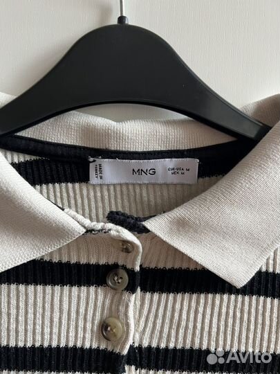 Кофточка поло в полоску mango