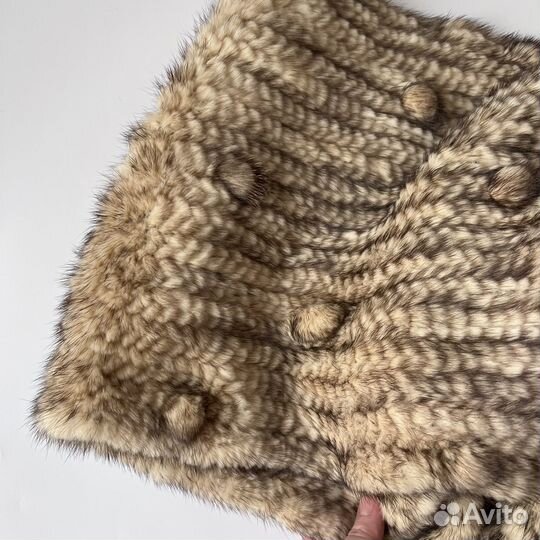 Норковая вязаная шаль накидка палантин Италия
