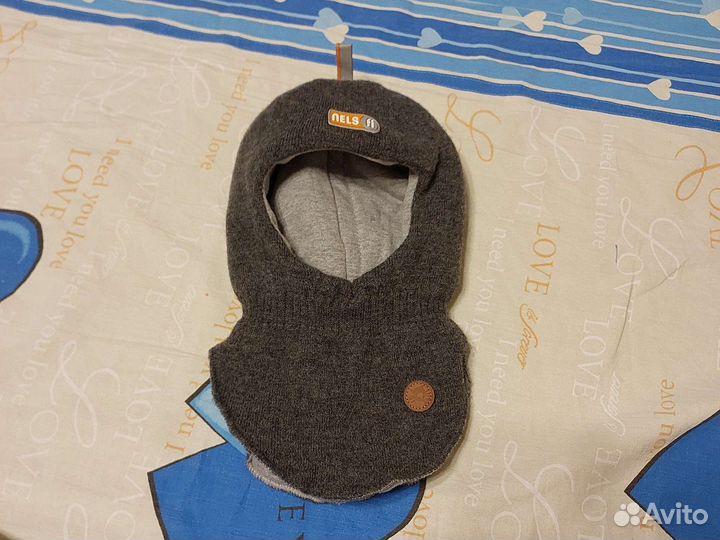 Зимняя шапка шлем nels на 2-3 года. 45 см