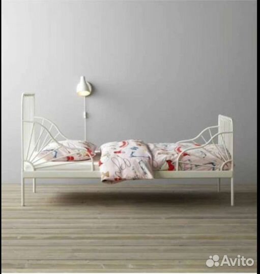 Детская раздвижная метал.кровать IKEA Minnen