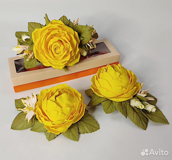 Ободок+заколочка из фоамирана,ручная работа