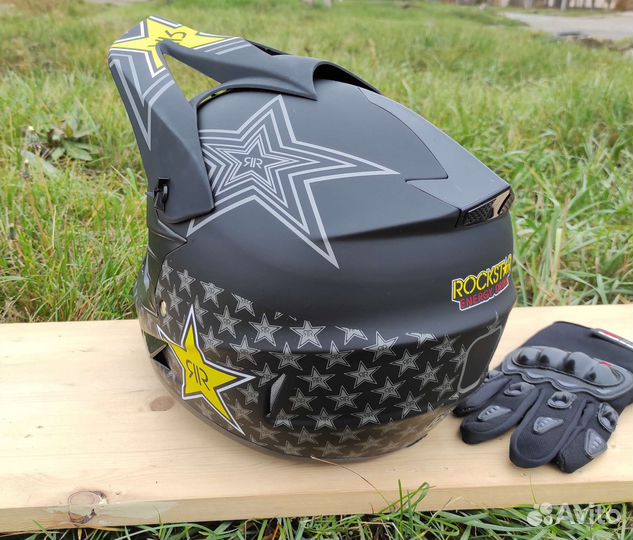 Шлем RockStar кроссовый эндуро для мотоциклов