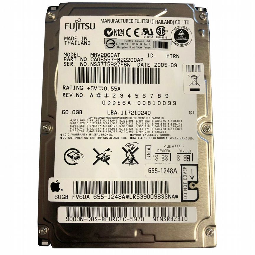 [CA06557-B22200AP] Жесткий Диск Fujitsu 60gb Ide 2,5 Ca06557-B22200ap