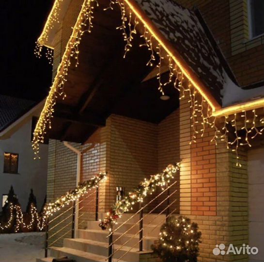 Гирлянда уличная бахрома