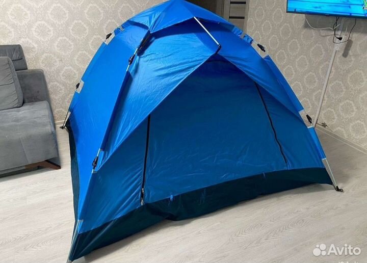 Палатка туристическая 4 местная защита от дождя