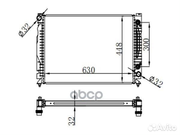 Радиатор Audi A6 97-05 / S6 99-04 AD0005-1 Sat