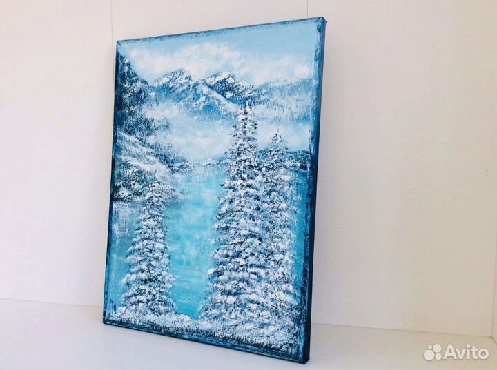 Картина маслом 'Зимняя сказка