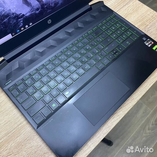 Игровой ноутбук HP Ryzen 5, 16Gb, GTX - рассрочка
