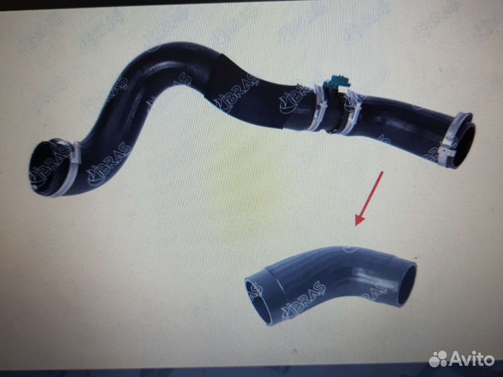 Патрубок интеркулера левый Ford Transit 14- малый