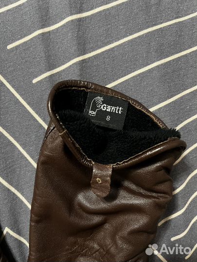 Перчатки из натуральной кожи утепленные 8