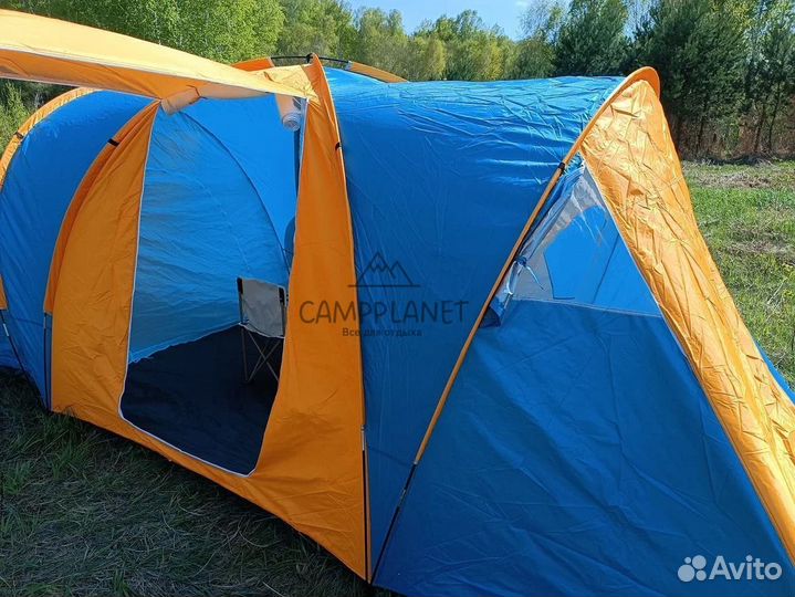 Палатка 3х комнатная 6 местная, пол в тамбуре