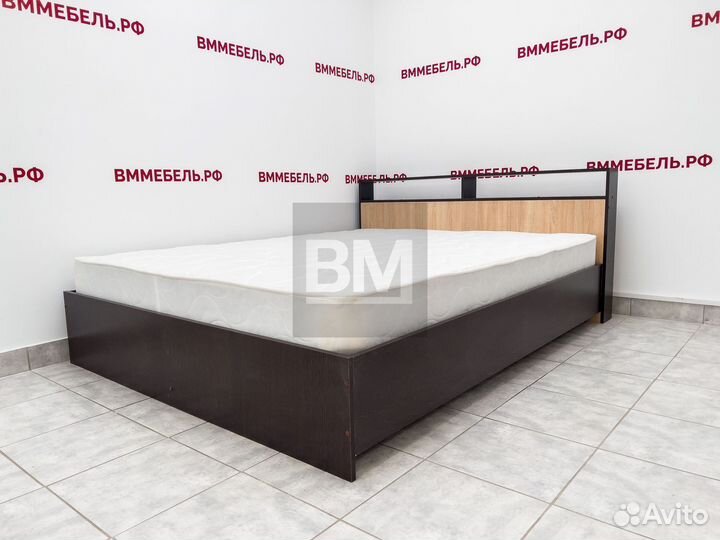 Кровать с матрасом двуспальная, новая