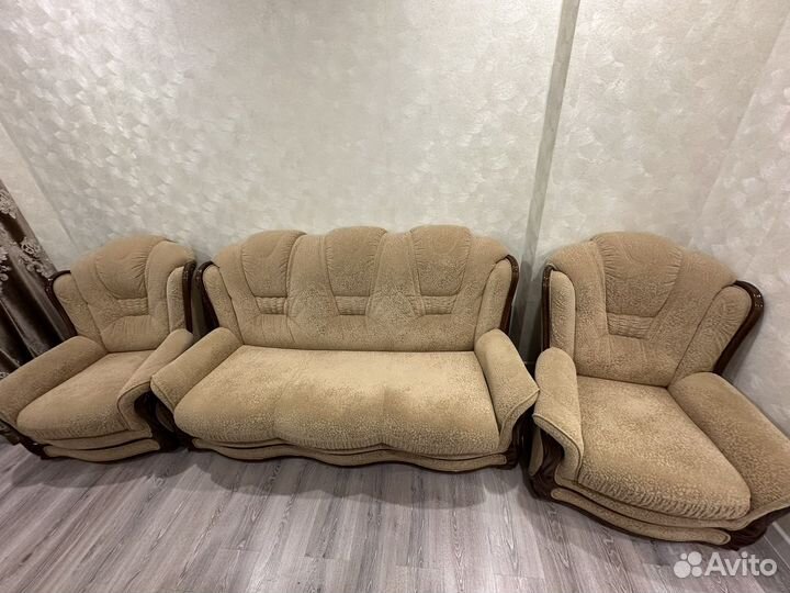 Диван и 2 кресла бу