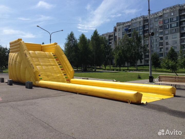 Надувной батут горка для тюбинга