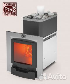 Печь для бани Русь-18 лнзп Профи Панорама (1.1)
