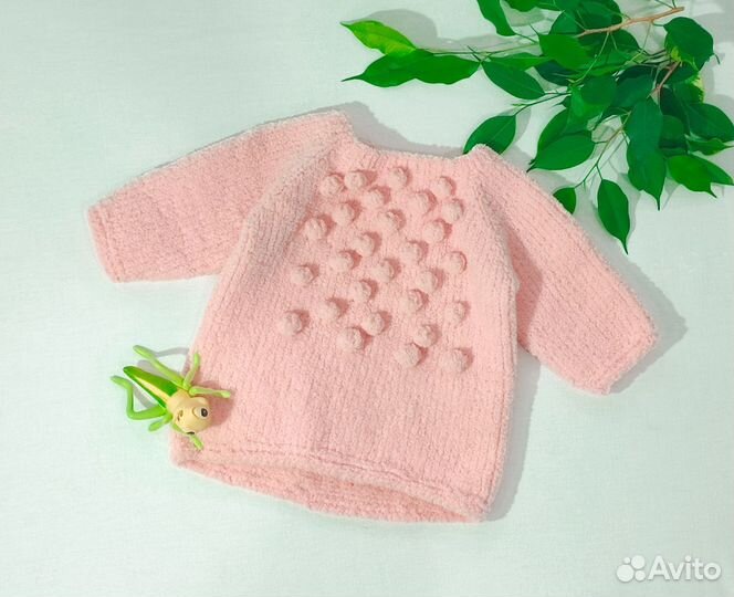 Плюшевый джемпер для девочки, без швов