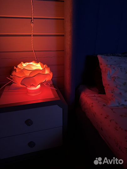 Лампа настольная с абажуром ночник светильник