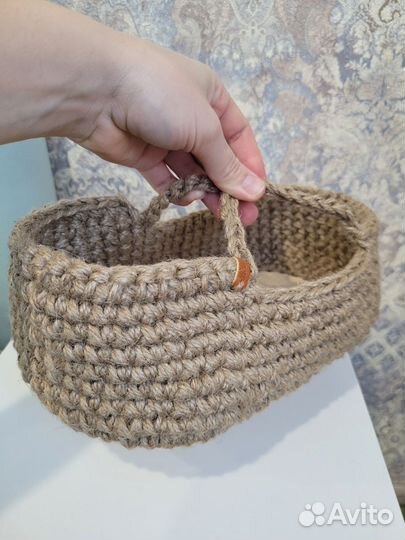 Люлька для куклы из джута