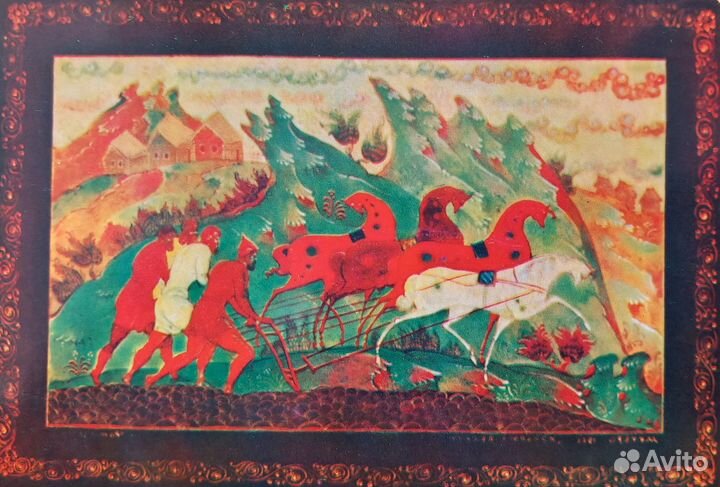 Наборы открыток СССР Лаковая миниатюра Мистеры