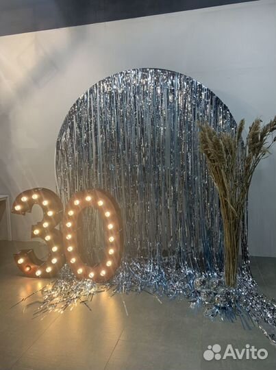 Аренда цифры с лампочками