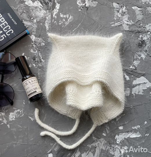 Чепчик с рожками ушками Devil hat cat hat