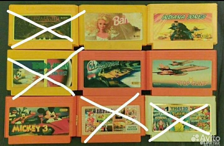 Картриджи Денди 90-е и 2000-е