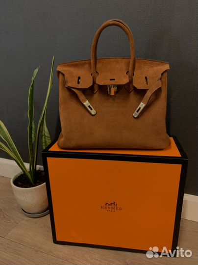 Сумка Hermes birkin замшевая