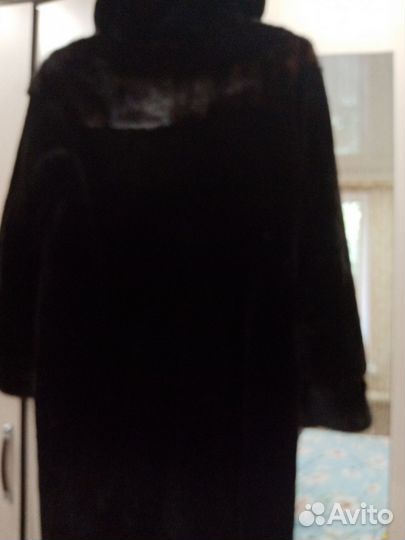 Шуба мутоновая с капюшоном 48 50