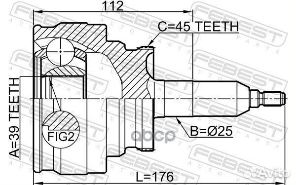 ШРУС внешний перед прав/лев 2110F150 Febest